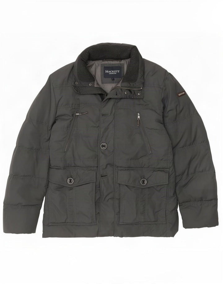 Hackett Veste matelassée pour homme UK 40 Large Gris Polyester