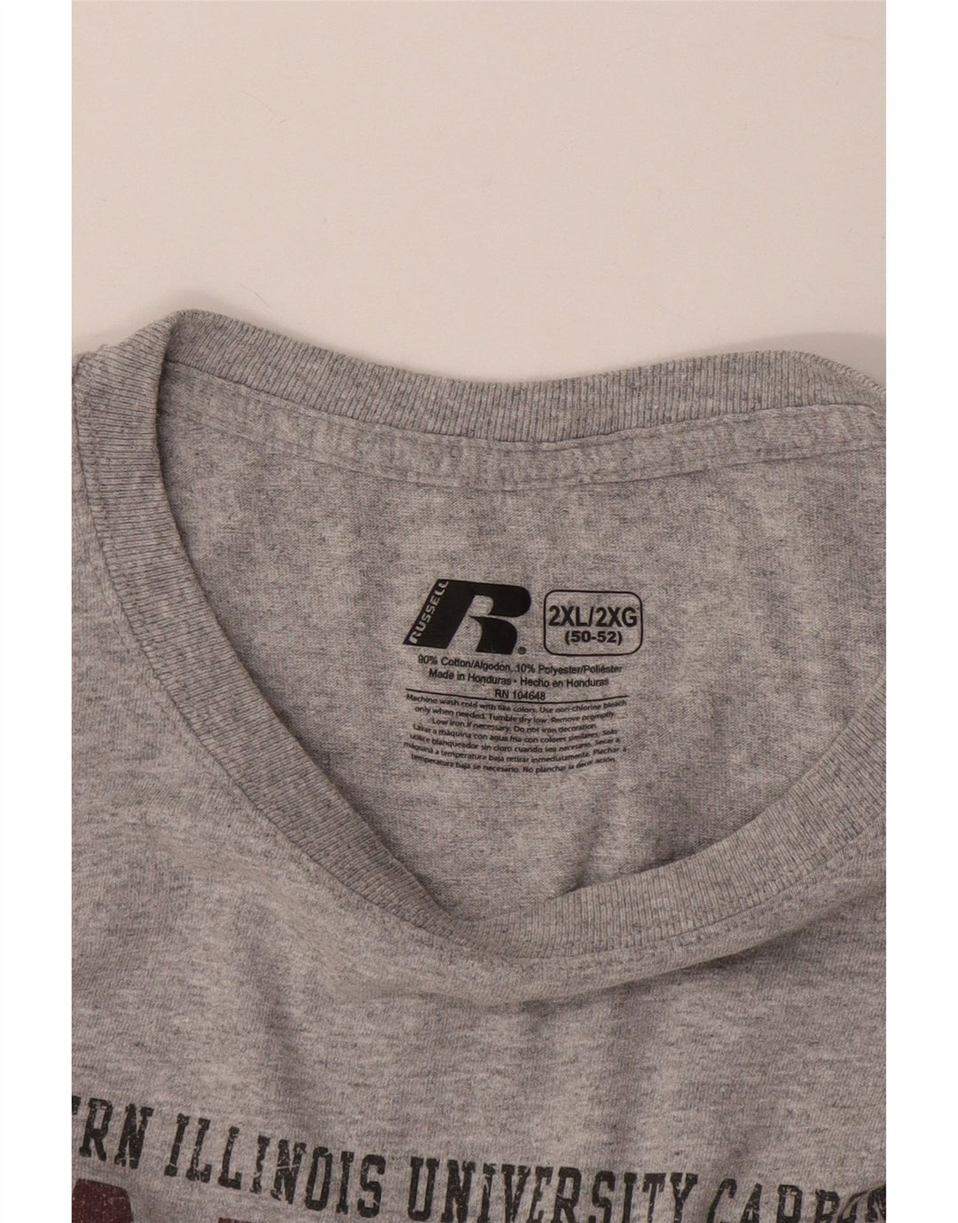 RUSSELL ATHLETIC T-shirt graphique Salukis pour homme en coton gris 2XL