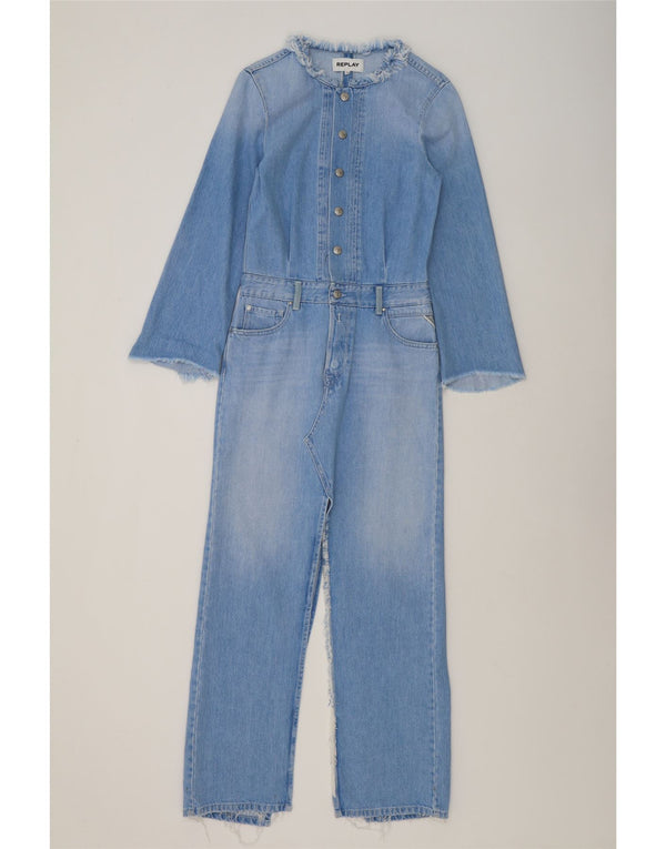 Replay Combinaison en jean pour femme UK 10 Small Bleu Coton