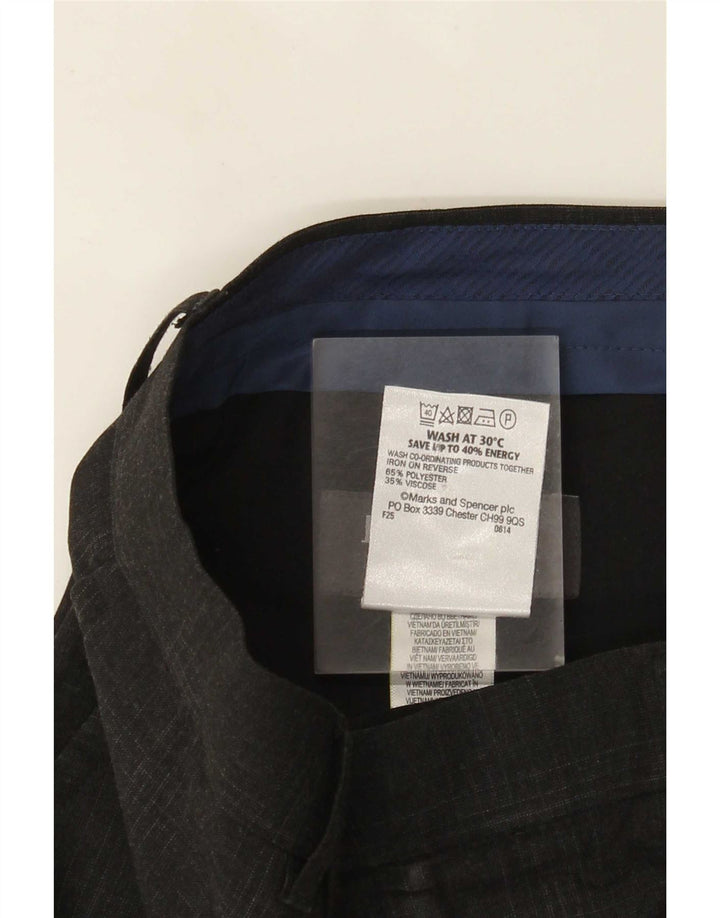 Marks & Spencer Pantalon de costume super slim pour homme W32 L33 Gris à carreaux