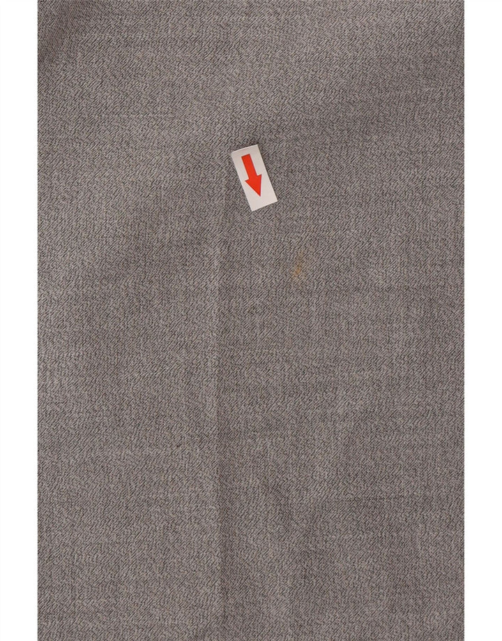 Zara Pantalon de costume slim pour homme EU 46 XL W36 L33 Gris Polyester