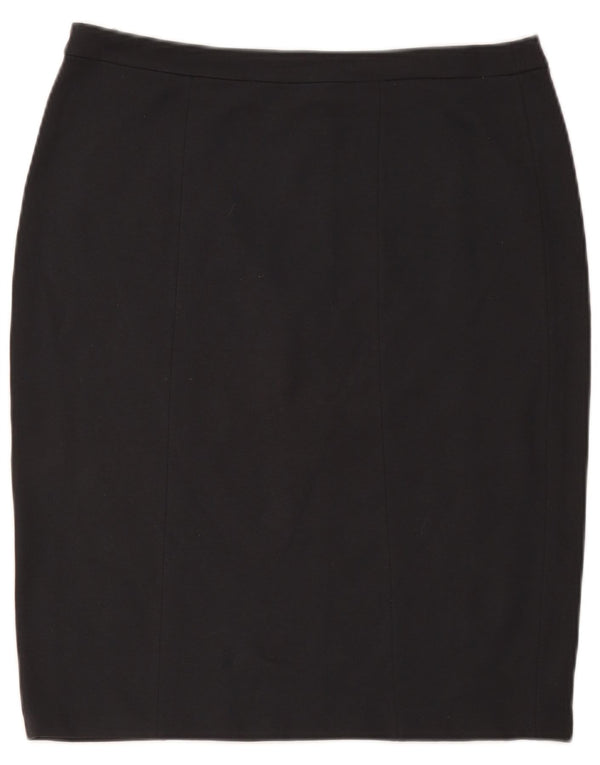 Armani Collezioni Womens Pencil Skirt IT 48 XL W34 Black Viscose