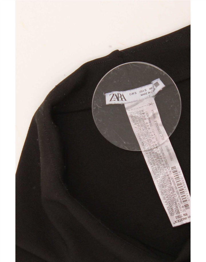 Zara Femme Leggings UK 8 Petit Noir Polyester