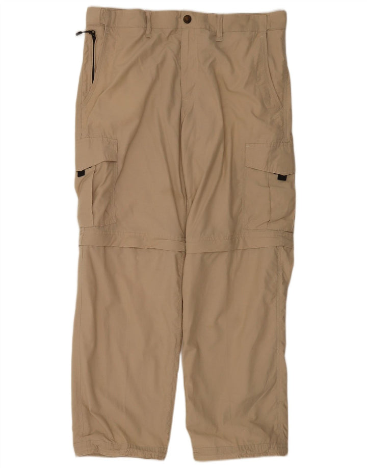Marks & Spencer Pantalon cargo coupe régulière pour homme W34 L29 Coton beige