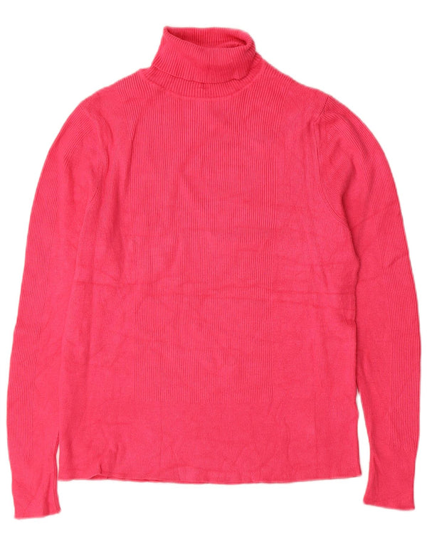 Marks & Spencer Pull col roulé pour femme UK 18 XL Viscose Rose