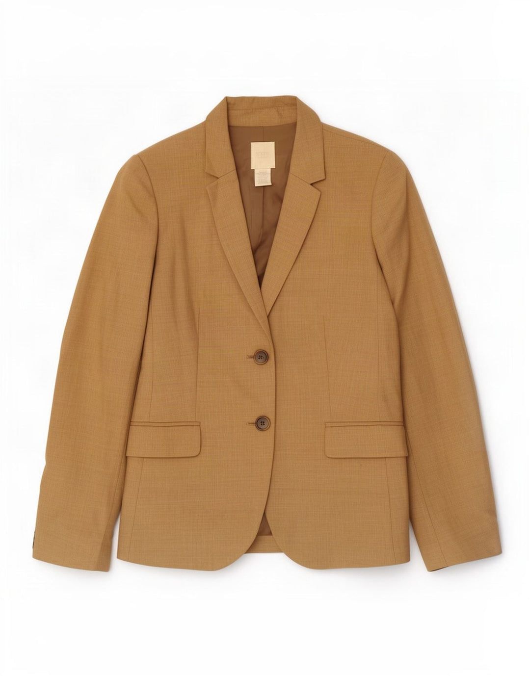 J. Crew Veste blazer à 2 boutons pour femme US 10 Grande laine marron