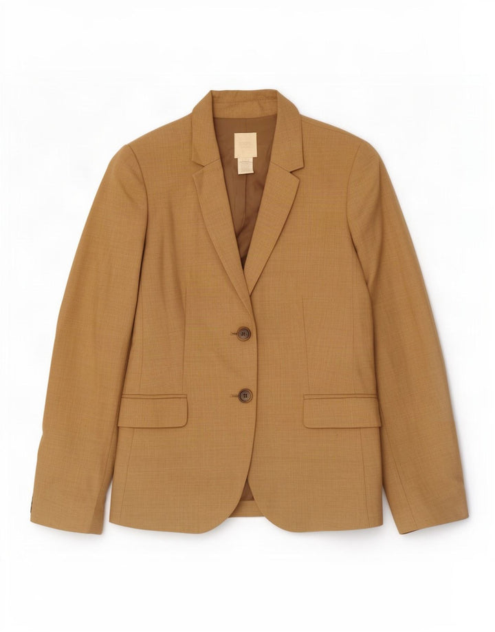 J. Crew Veste blazer à 2 boutons pour femme US 10 Grande laine marron
