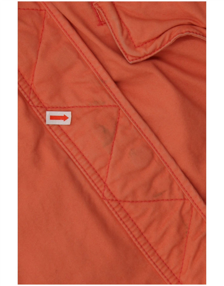 TOMMY HILFIGER Veste parka à capuche surdimensionnée pour femme UK 10 Small Orange