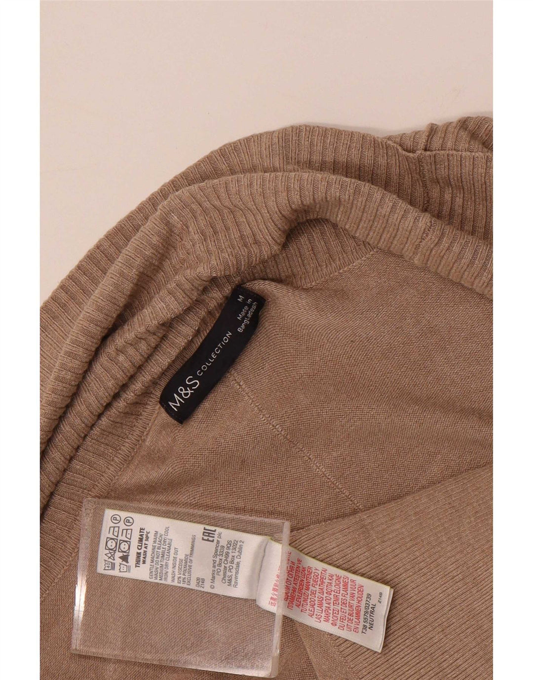 Marks & Spencer Pull cardigan ouvert long pour femme UK 14 Marron moyen