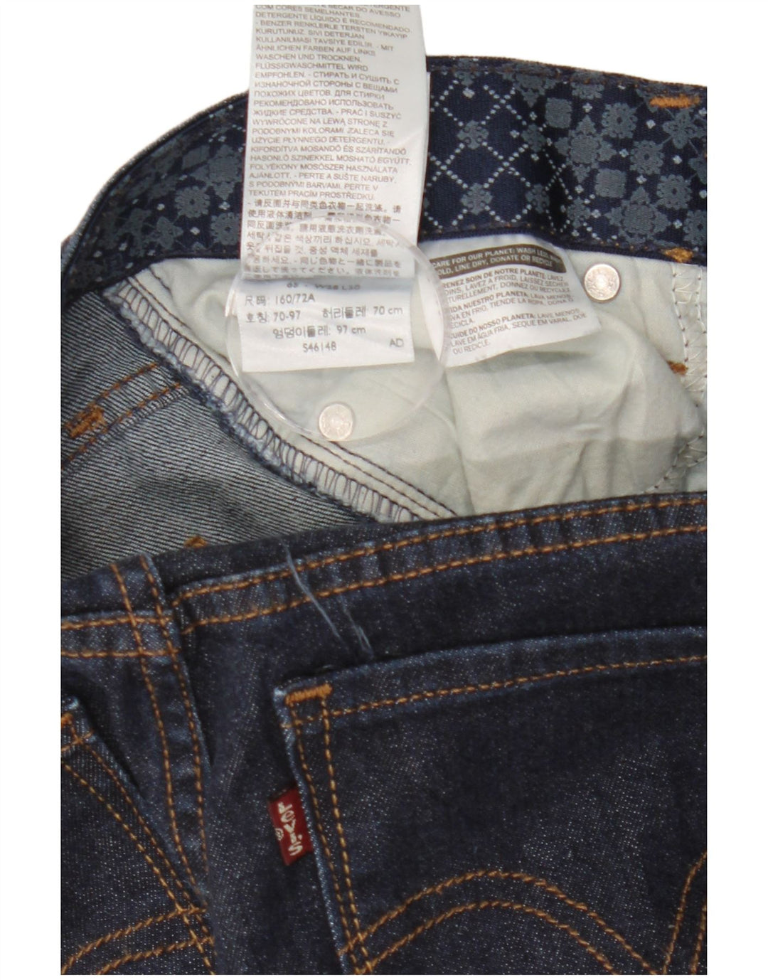 Levi's Jean droit femme US 6 Medium W28 L30 Bleu marine Coton