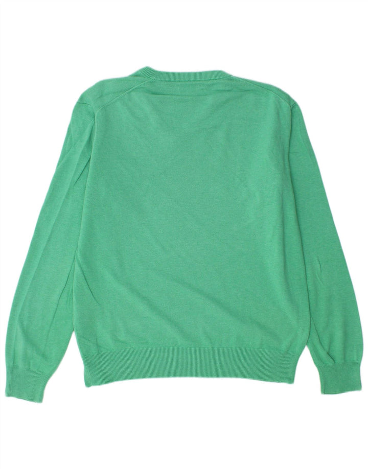 GANT Pull à col en V pour homme Large Vert Coton
