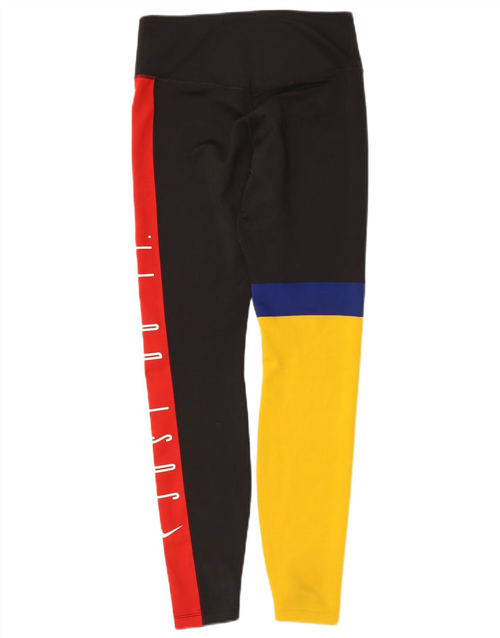 Nike Legging graphique Dri Fit pour femme UK 10 Small Noir Colorblock