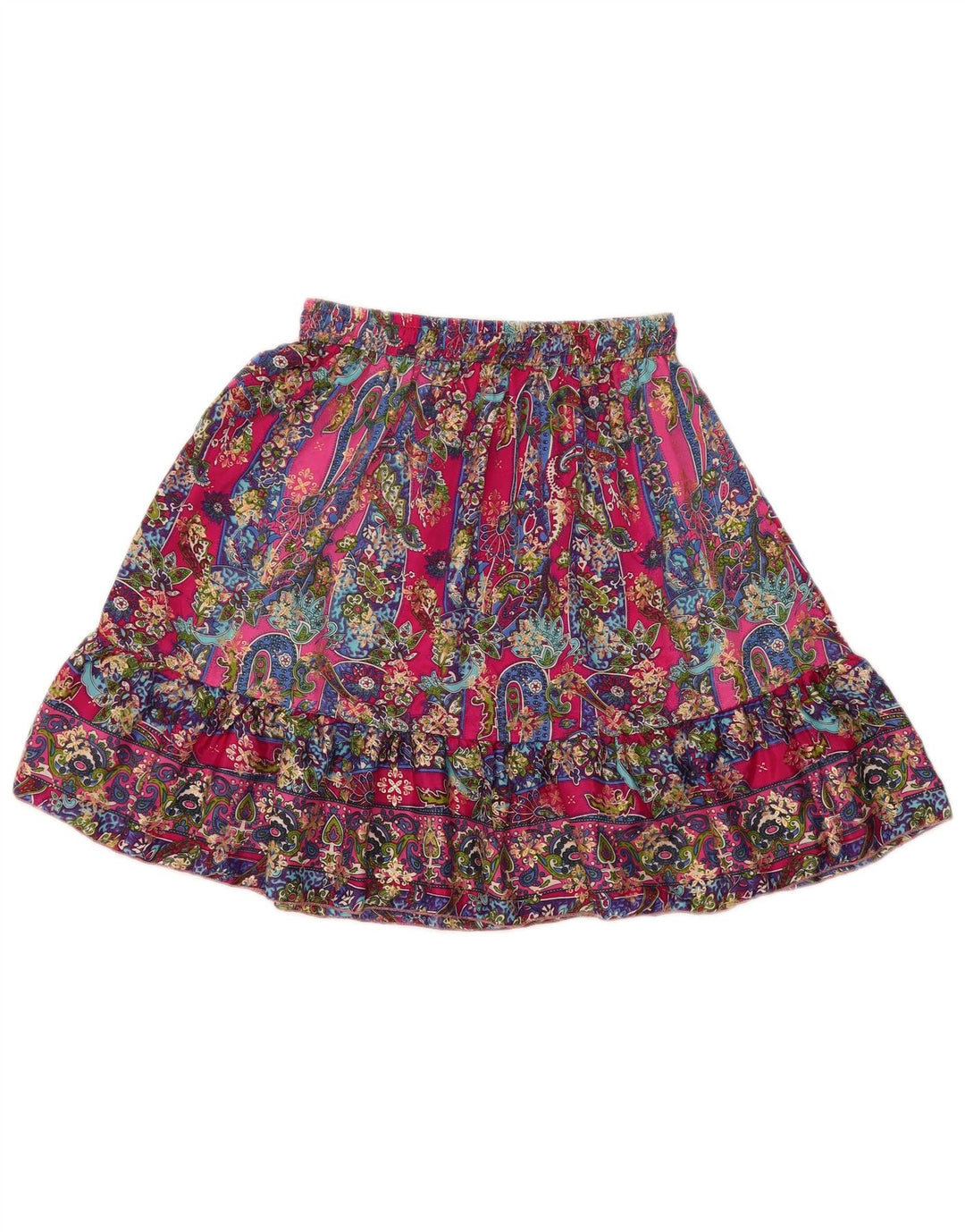 VINTAGE Jupe évasée Femme W22 2XS Paisley Multicolore