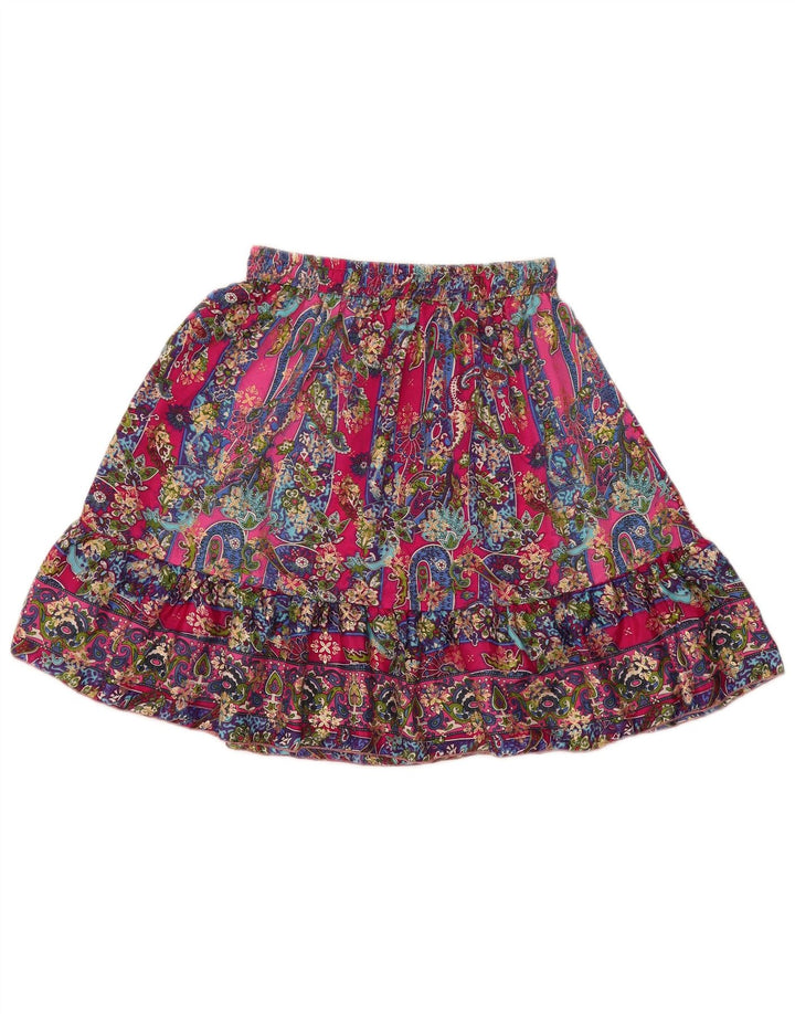 VINTAGE Jupe évasée Femme W22 2XS Paisley Multicolore
