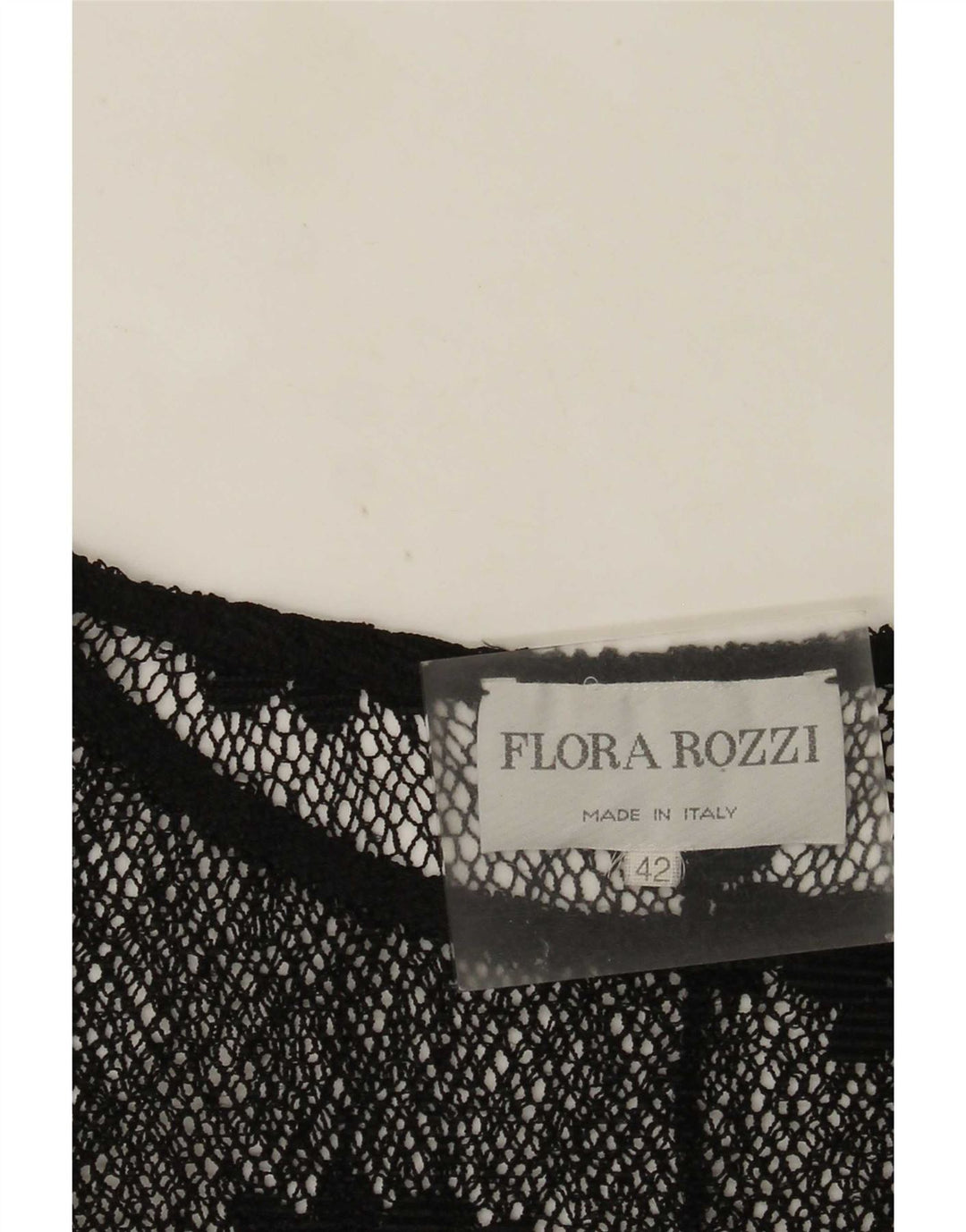 vintage Femmes Voir à travers la dentelle Body IT 42 Moyen Noir Floral
