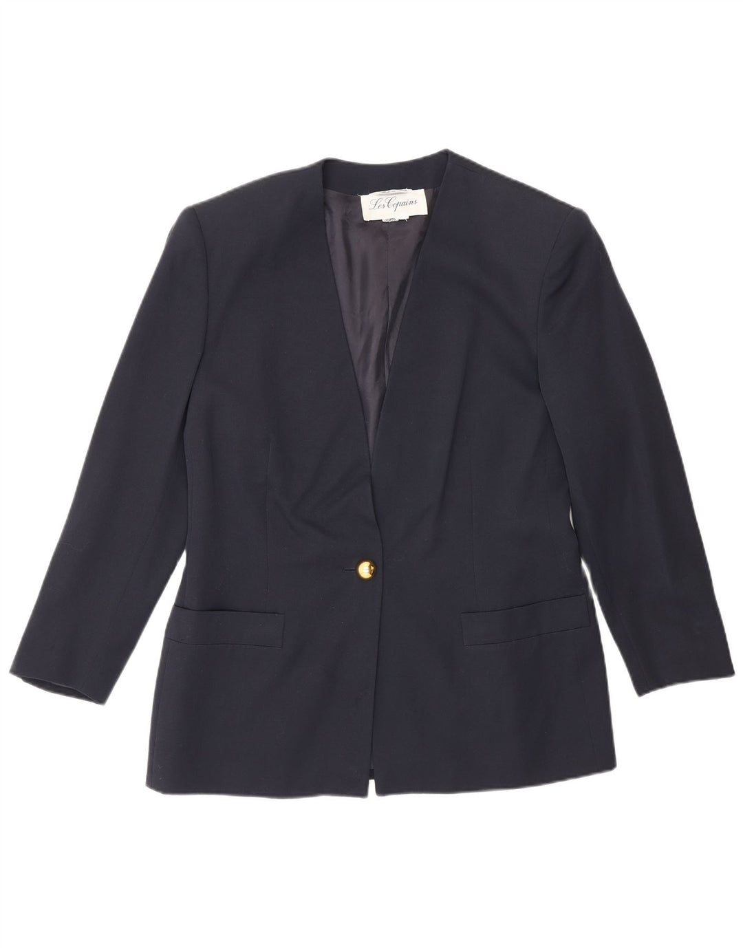 Les Copains Veste Blazer 1 Bouton Femme UK 14 Bleu Marine Moyen
