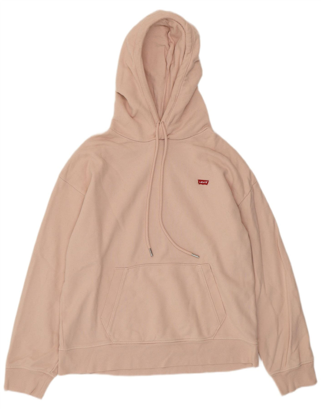 LEVI'S Pull à capuche oversize pour femme UK 44 en coton rose moyen