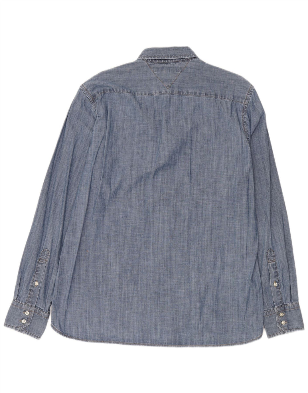 Tommy Hilfiger Chemise en jean pour homme Large Bleu Coton