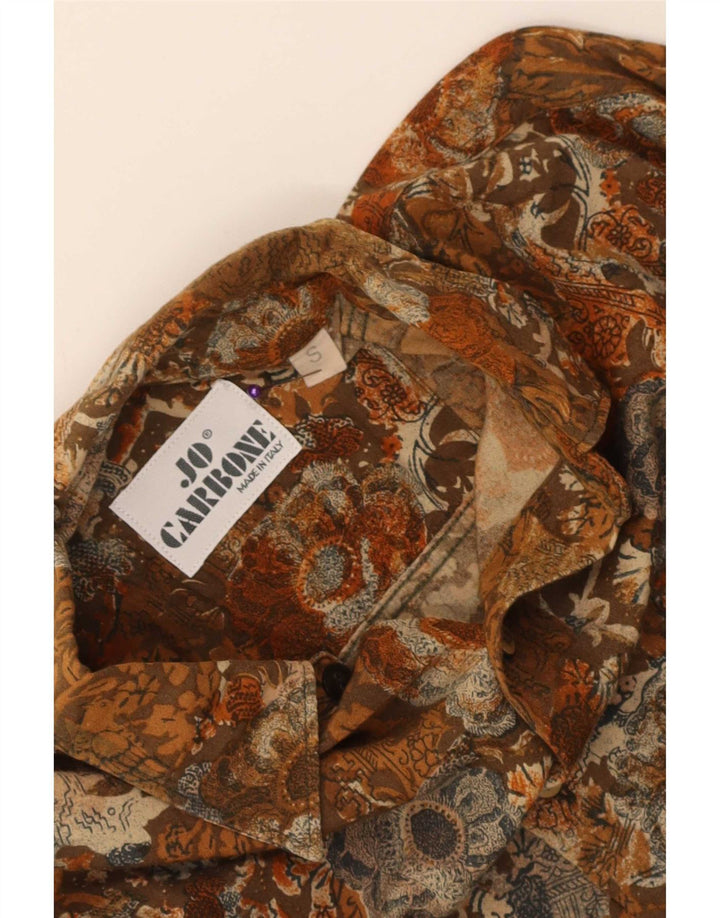 Chemise Homme Vintage Petit Marron Floral