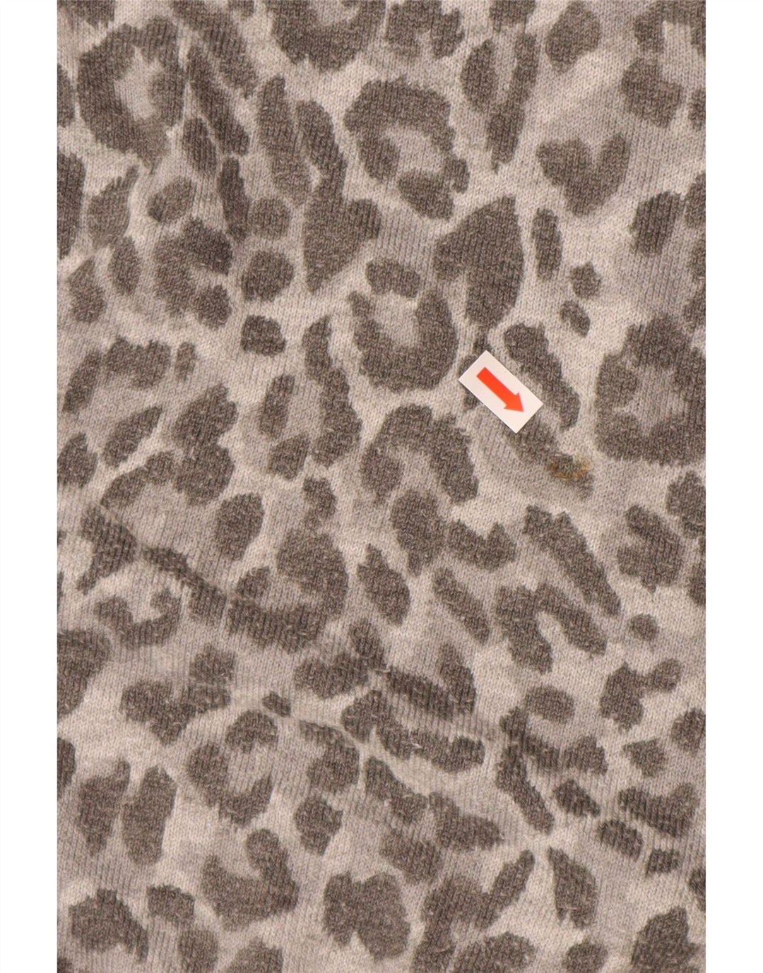 OASIS Pull col roulé pour femme UK 44 Gris moyen imprimé animal