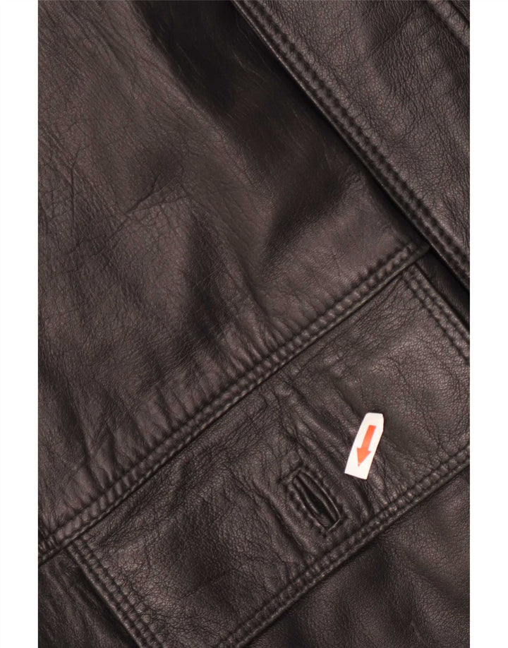 veste en cuir homme vintage UK 38 Noir Moyen