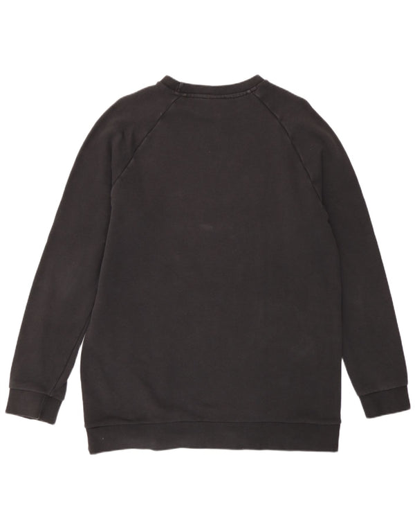 Adidas Sweat-shirt graphique pour femme UK 14 Grand coton noir