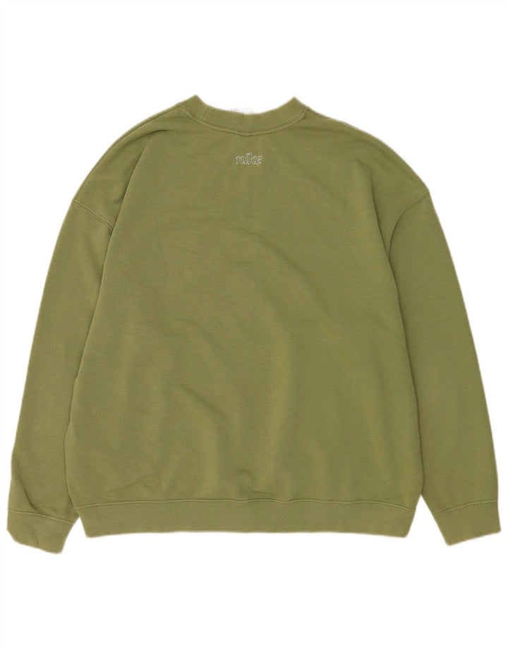 Nike Femme Dri Fit Graphic Sweat-shirt surdimensionné UK 14 Vert moyen