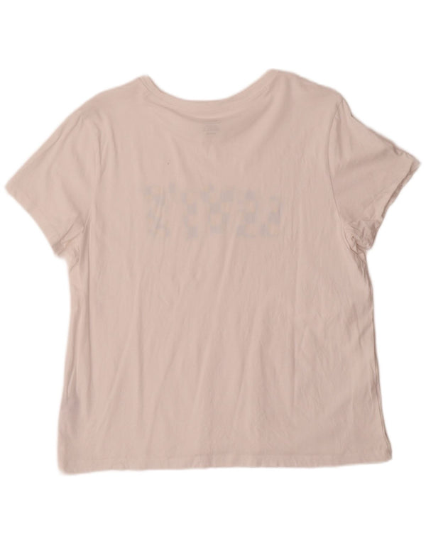 Levi's T-Shirt Graphique Femme UK 18 XL Blanc Coton