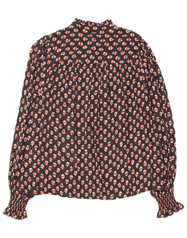 Billabong Chemisier surdimensionné pour femme UK 10 Petit marron floral