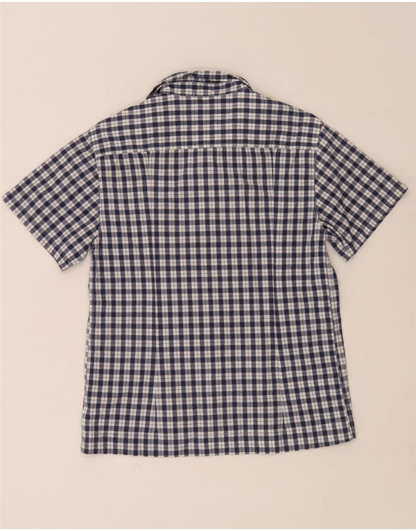 Stone Island Chemise à Manches Courtes Garçon 15-16 ans Bleu Marine à Carreaux