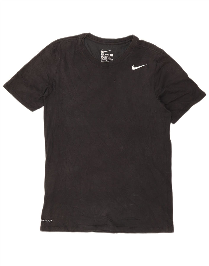NIKE T-shirt coupe athlétique pour hommes, petit, en coton noir
