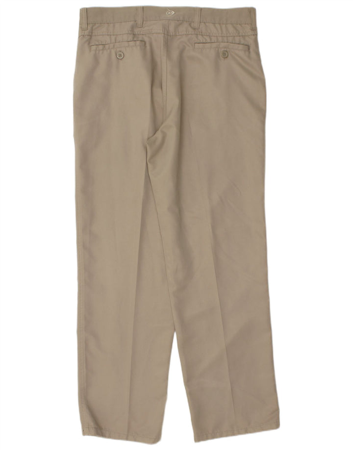 DUNLOP Pantalon Chino Pegged Homme W34 L31 Beige Polyester