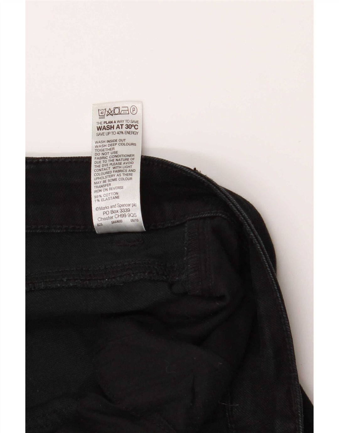 Marks & Spencer Jean bootcut court pour femme UK 12 Medium W34 L27 Noir
