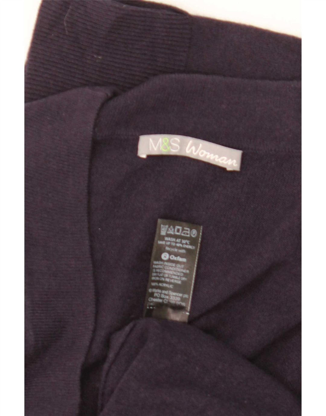 Marks & Spencer Pull cardigan long pour femme UK 12 Bleu marine moyen