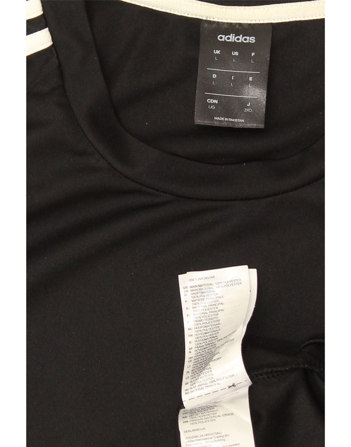 Adidas Hommes Climalite T-Shirt Haut Grand Noir Polyester