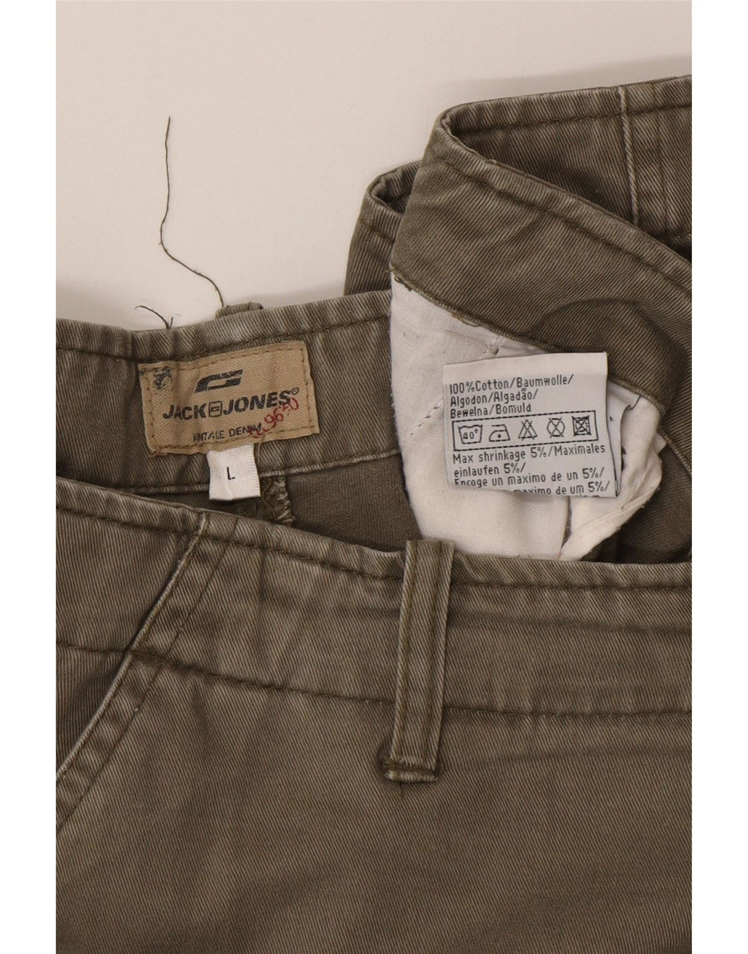 Jack & Jones Short Cargo Homme Large W34 Kaki Coton