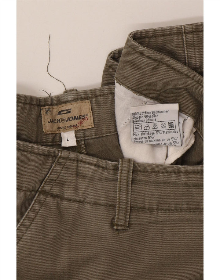 Jack & Jones Short Cargo Homme Large W34 Kaki Coton