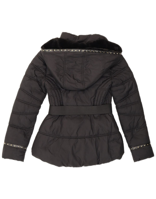 Guess Veste matelassée à capuche pour femme UK 10 Small Noir