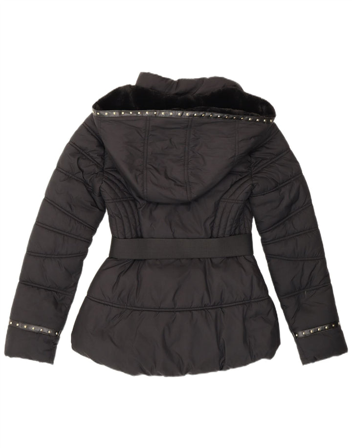 Guess Veste matelassée à capuche pour femme UK 10 Small Noir