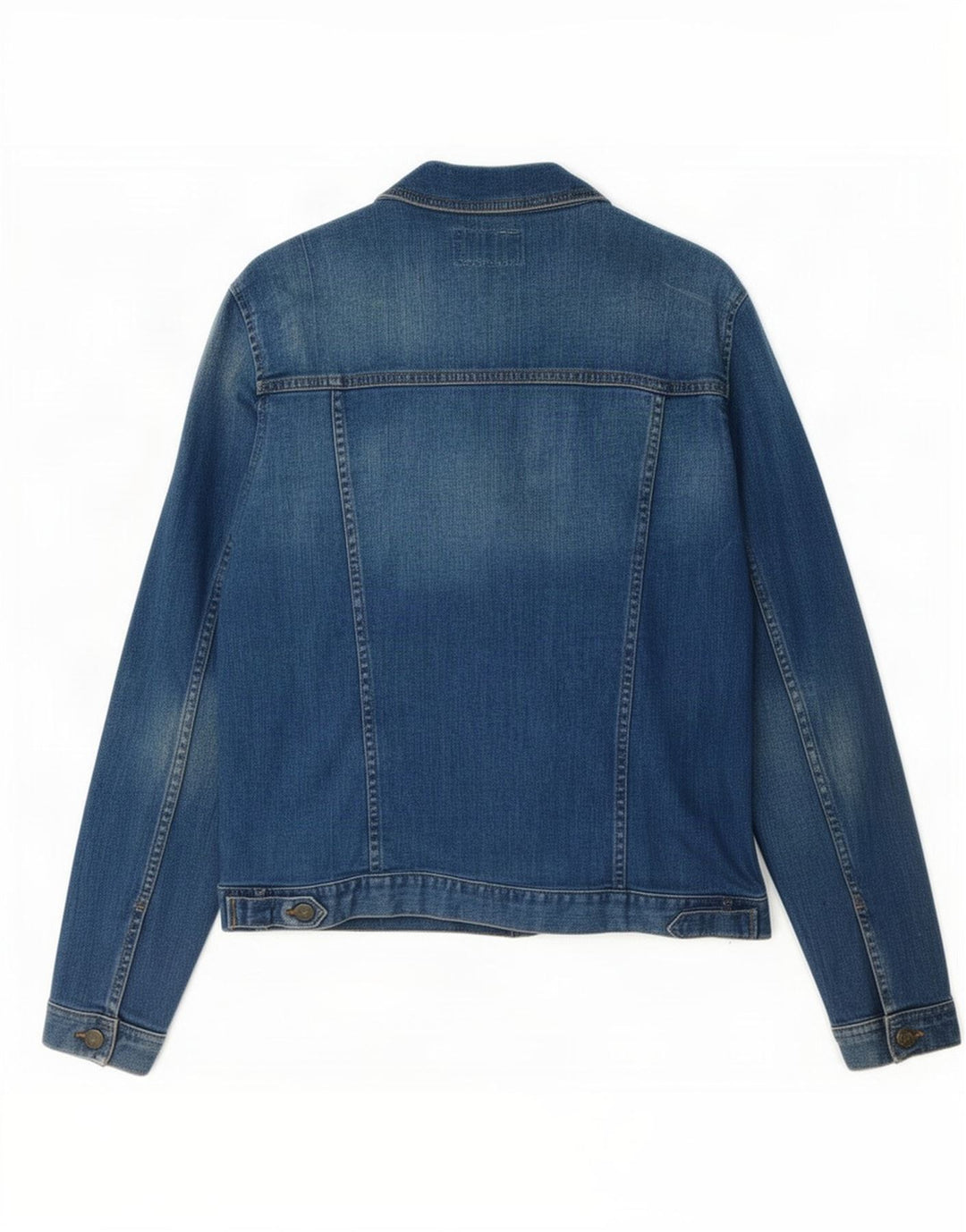 Fat Face Veste en jean pour femme UK 14 Large Bleu Coton