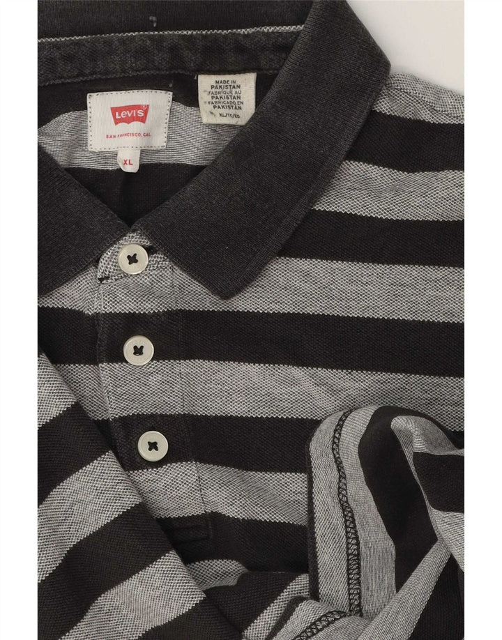 Levi's Polo XL Homme Gris Rayé Coton
