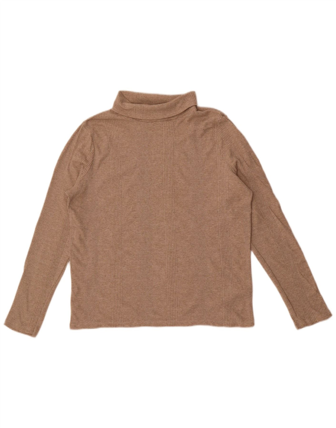 Marks & Spencer Haut chemisier à col roulé pour femme UK 16 Grand coton beige