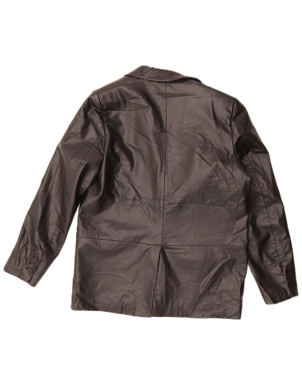 Zara Veste blazer surdimensionnée à 1 bouton pour femme UK 14 Noir moyen