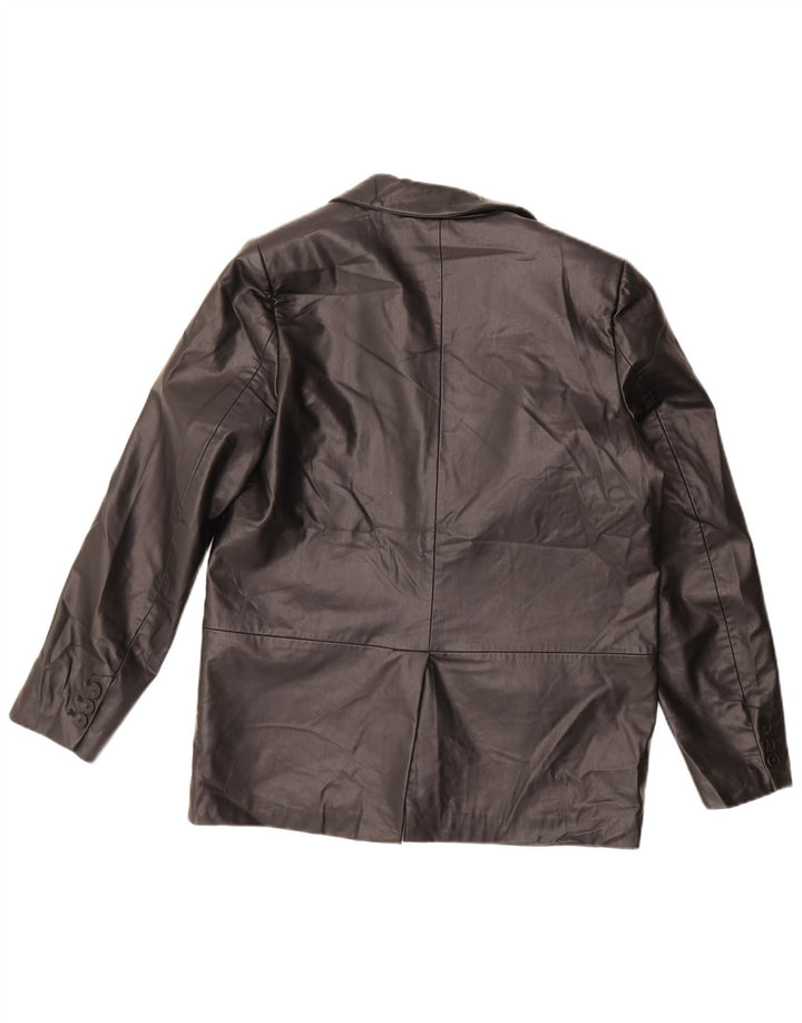 Zara Veste blazer surdimensionnée à 1 bouton pour femme UK 14 Noir moyen