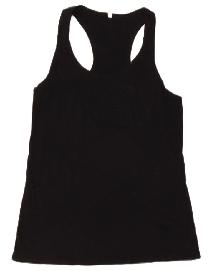 Benetton Débardeur Femme UK 12 Moyen Noir Coton
