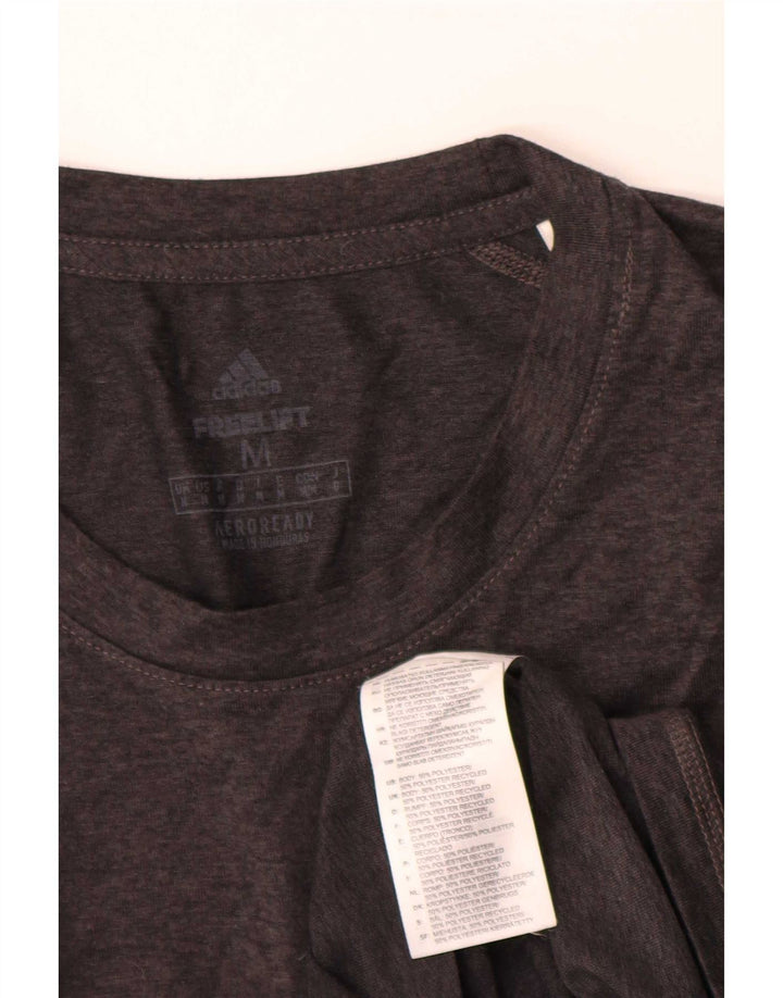 Adidas Homme Aeroready T-Shirt Top Gris Moyen Polyester