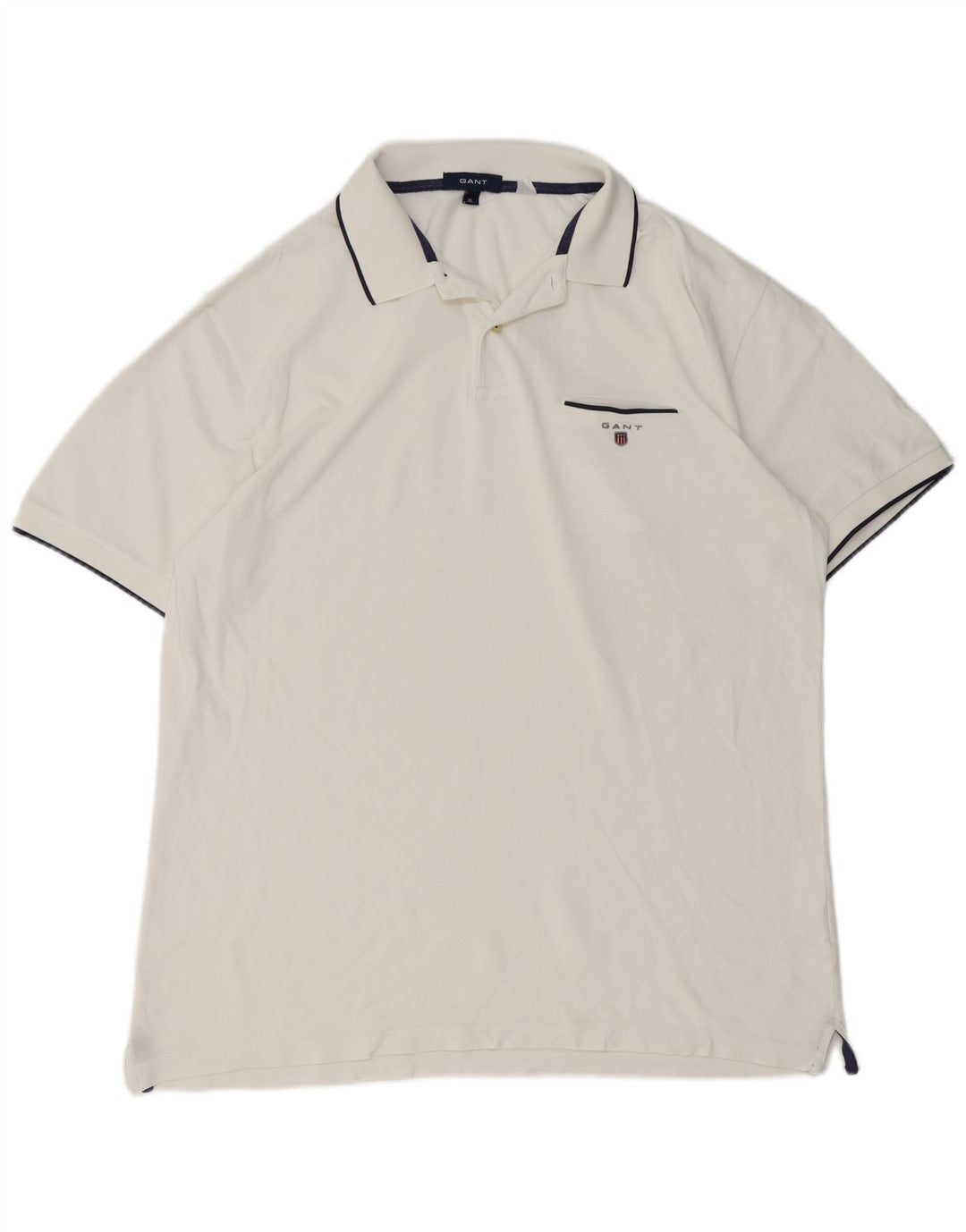 Gant Polo Homme XL Blanc Coton