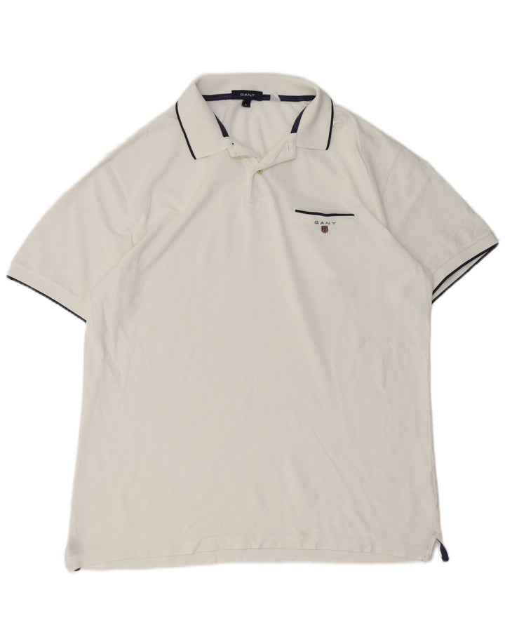 Gant Polo Homme XL Blanc Coton