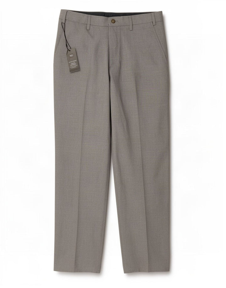 Marks & Spencer Pantalon décontracté droit pour homme W32 L29 Gris Polyester