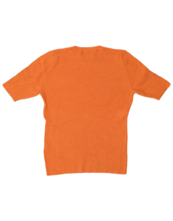 Marks & Spencer Haut T-Shirt Femme UK 12 Viscose Orange Moyen